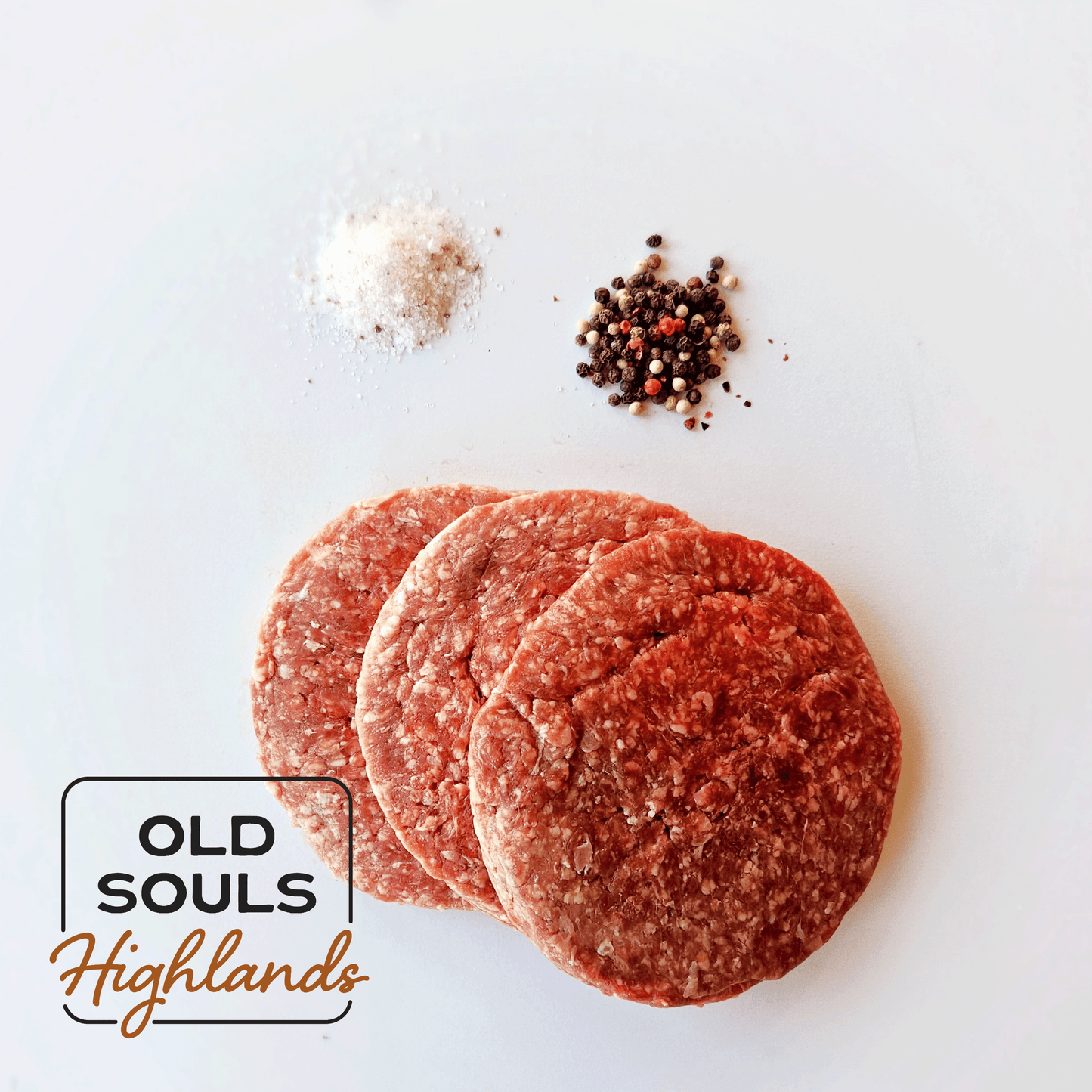 Image of premium highland beef, ground beef patties