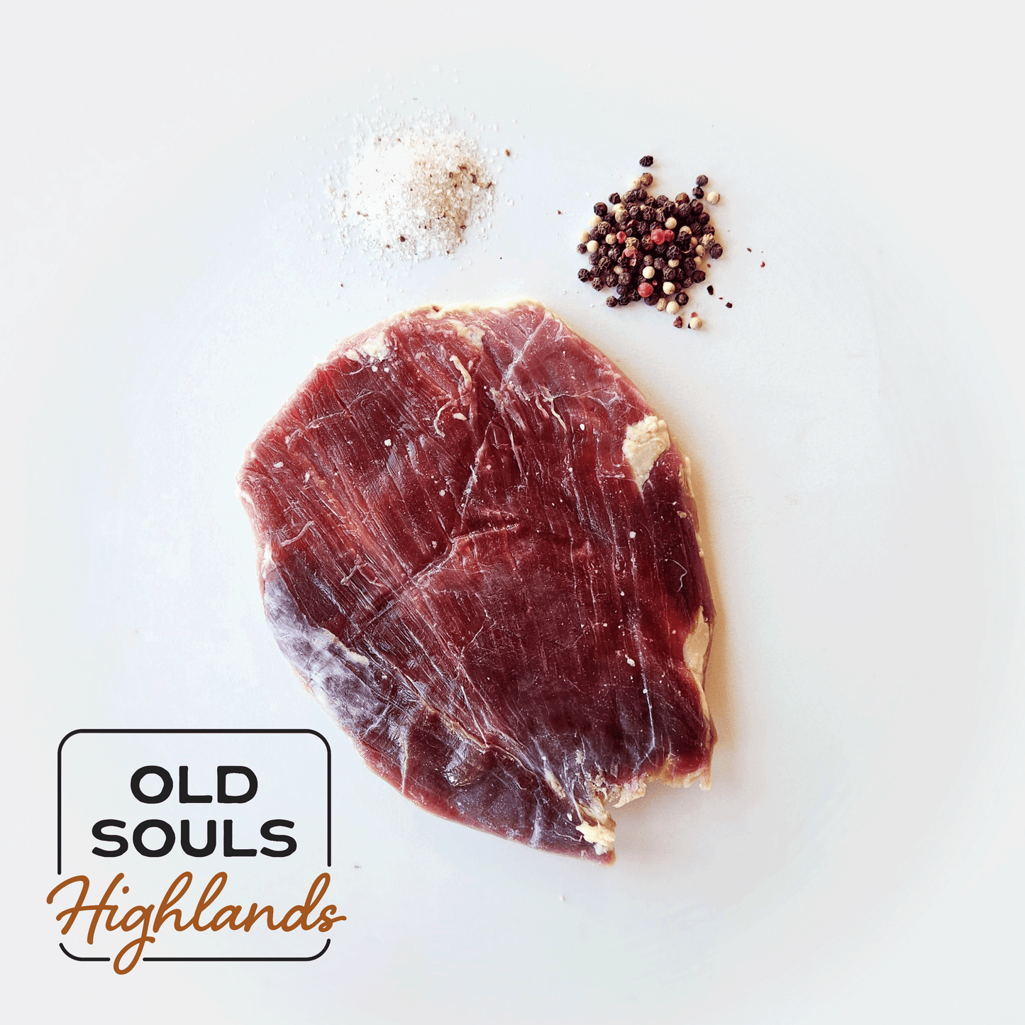 Image of premium highland beef, flank steak cut