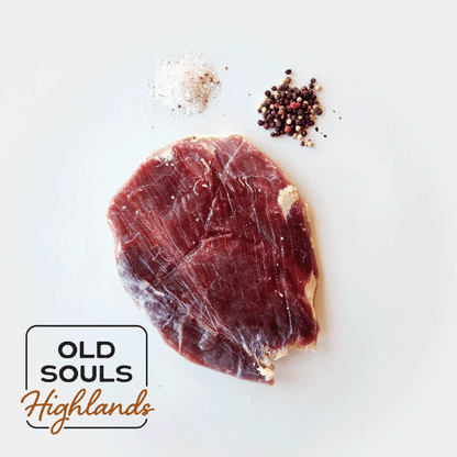 Image of premium highland beef, flank steak cut
