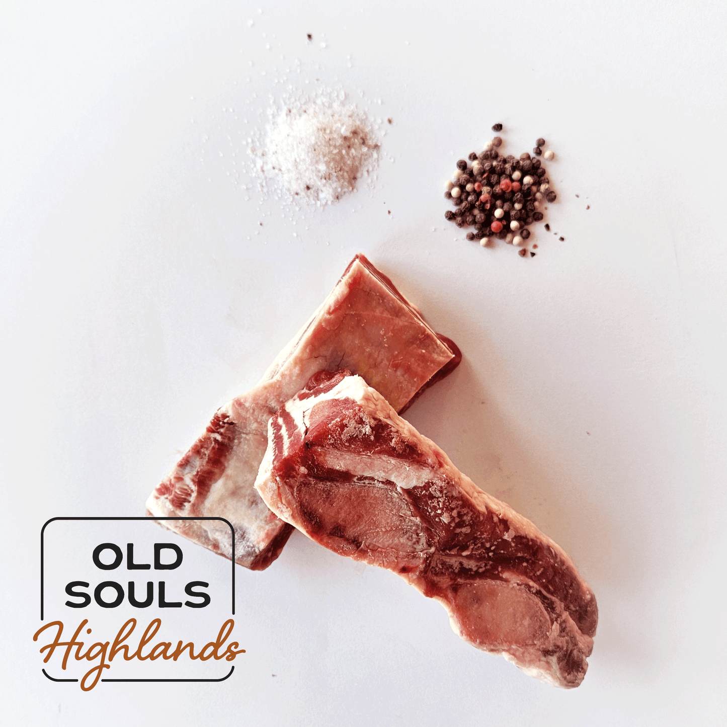 Image of premium highland beef, short ribs cut